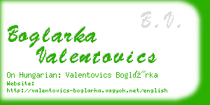 boglarka valentovics business card